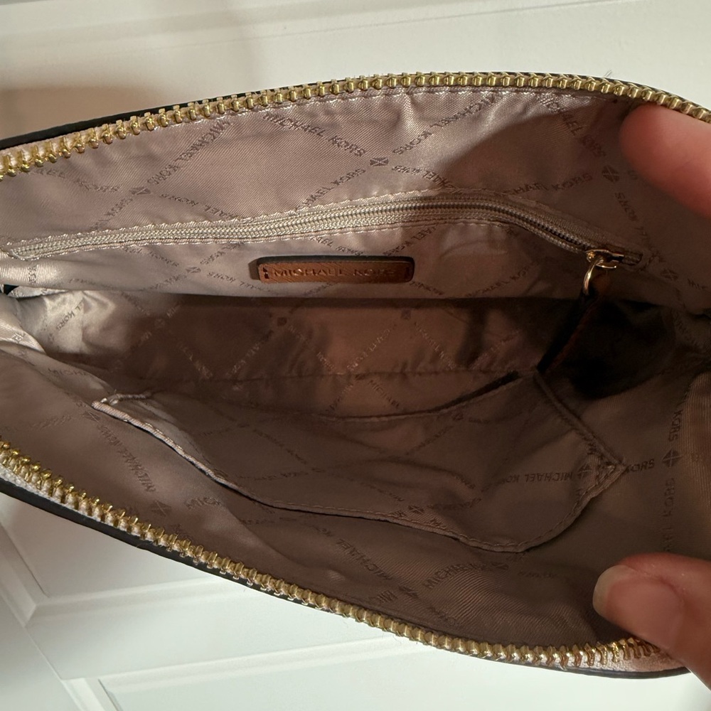 Michael Kors Cream and Brown Logo Purse and Wallet Set - Picture 5 of 6